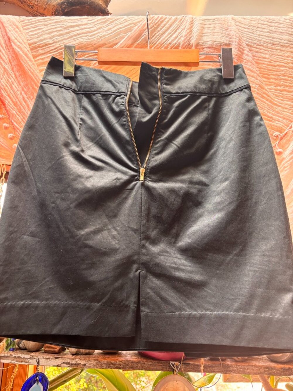 Black Pleated Mini Skirt • High Waist • Tailored A-Line • Chic Classic Style - Picture 3 of 4